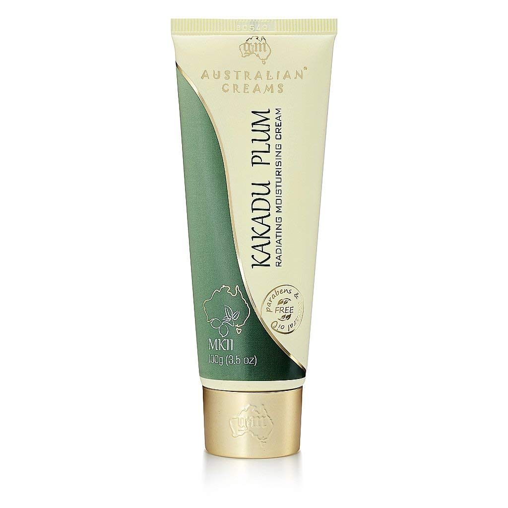 G AND M Kakadu Plum Cream bottle highlighting vitamin C support for even skin tone