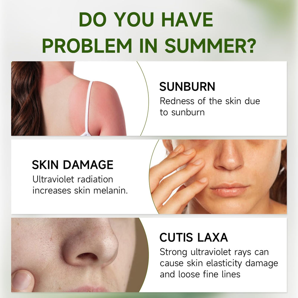 Gaayou Centella Sunscreen on the face shows calming hydration for sensitive skin