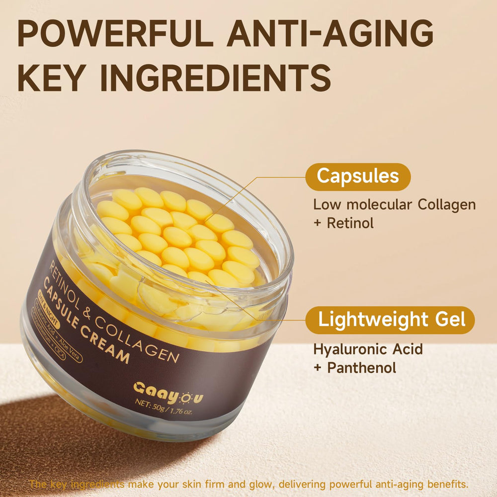 Gaayou Deep Retinol Capsule Cream spoon demonstrates precise mixing for hydration customization