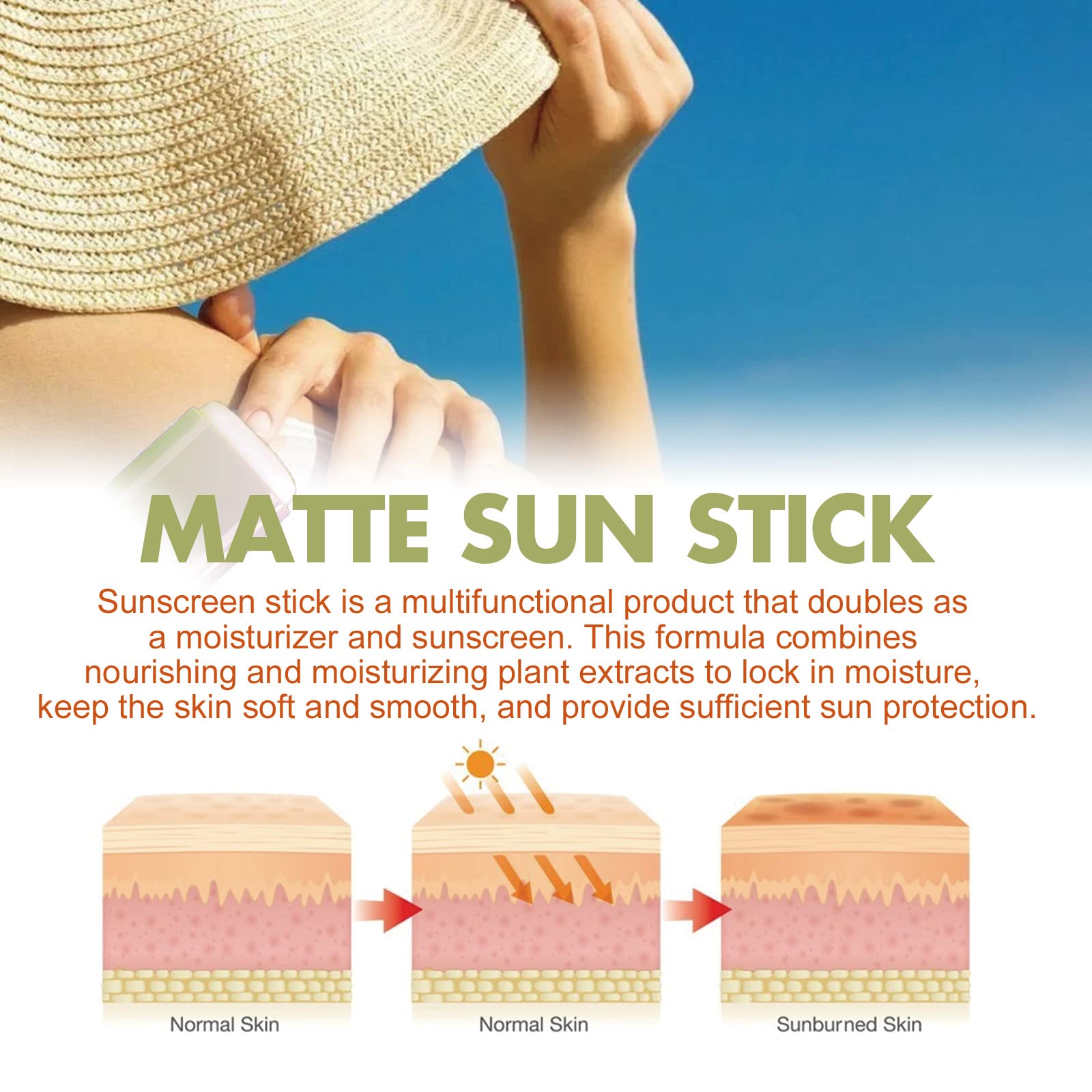 Gaayou Matte Sun Stick outdoor usage for beach or hikes.