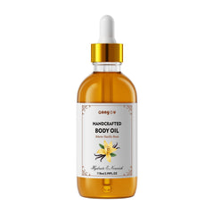 Gaayou Warm Vanilla Bean Body Oil bottle showcases natural ingredients for daily nourishment.