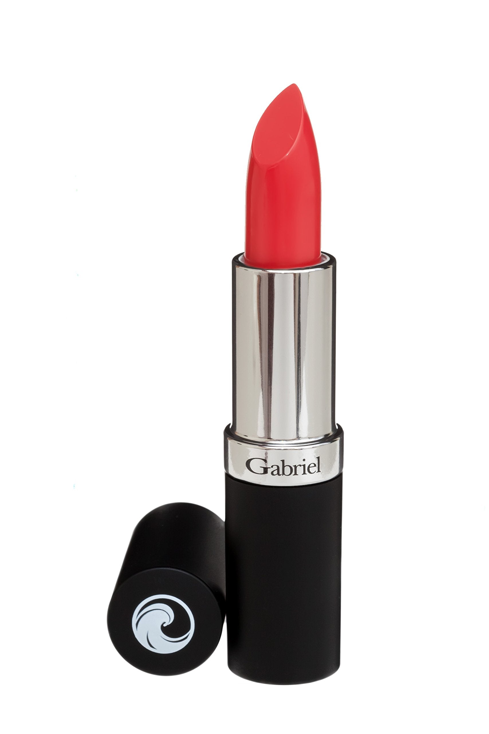 Gabriel Cosmetics Lipstick Tea Rose swatch shows rich color and smooth application