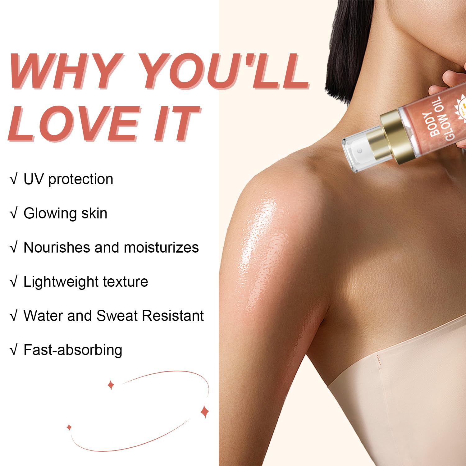 GADMLURY Dry Oil texture shows lightweight, non-greasy finish.