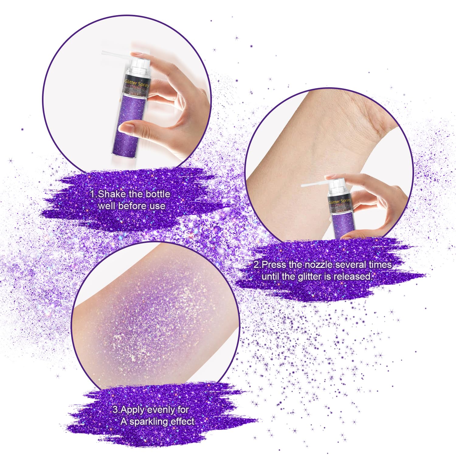 GADMLURY festival-look glitter bottle for instant glam.
