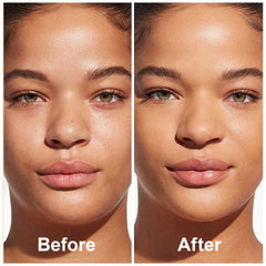 GADMLURY lightweight-finish powder on skin highlighting oil-free shine-free result.