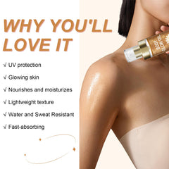 GADMLURY Macadamia oil drops emphasizing nourishing moisture and quick absorption.