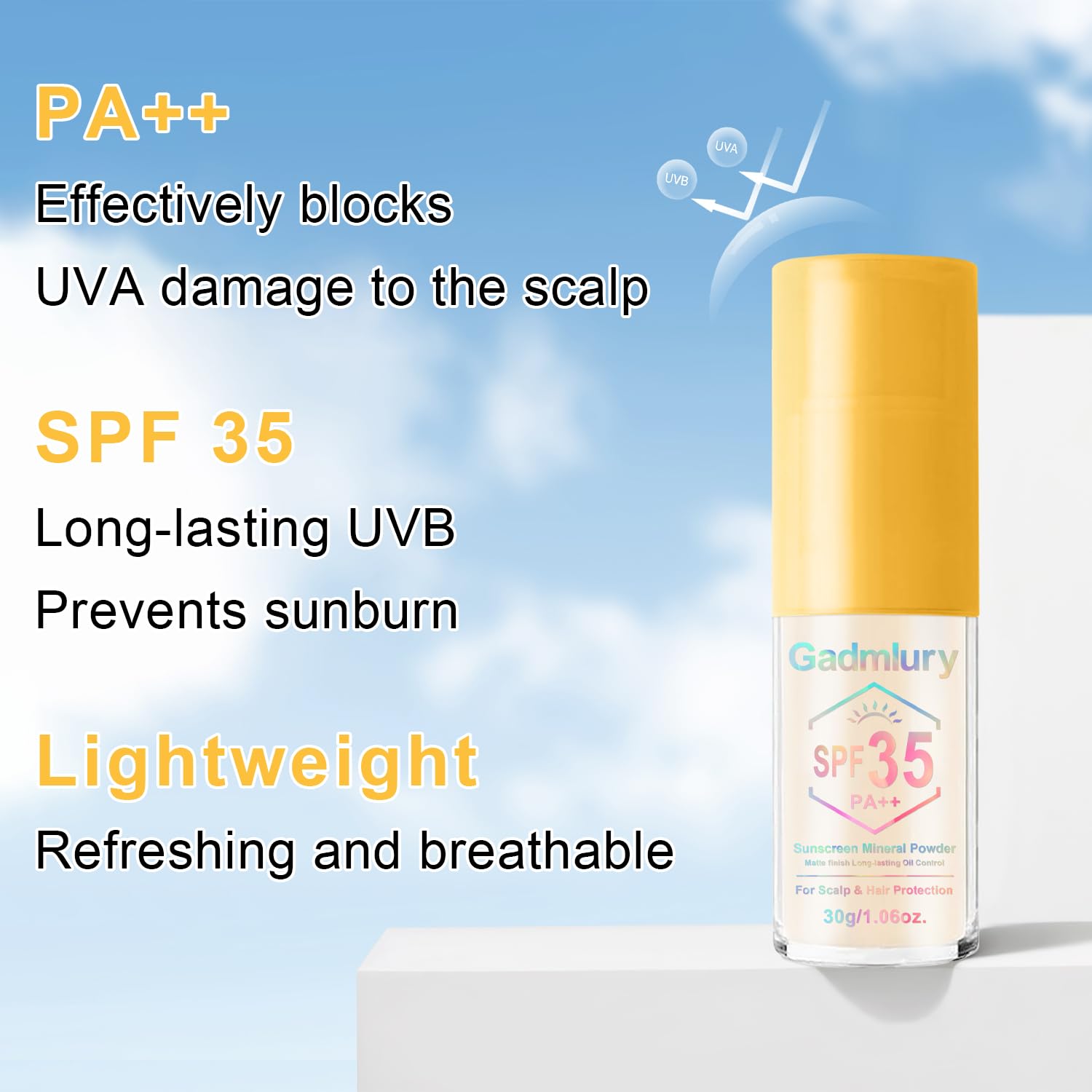 GADMLURY compact bottle fits purse for convenient touch-ups