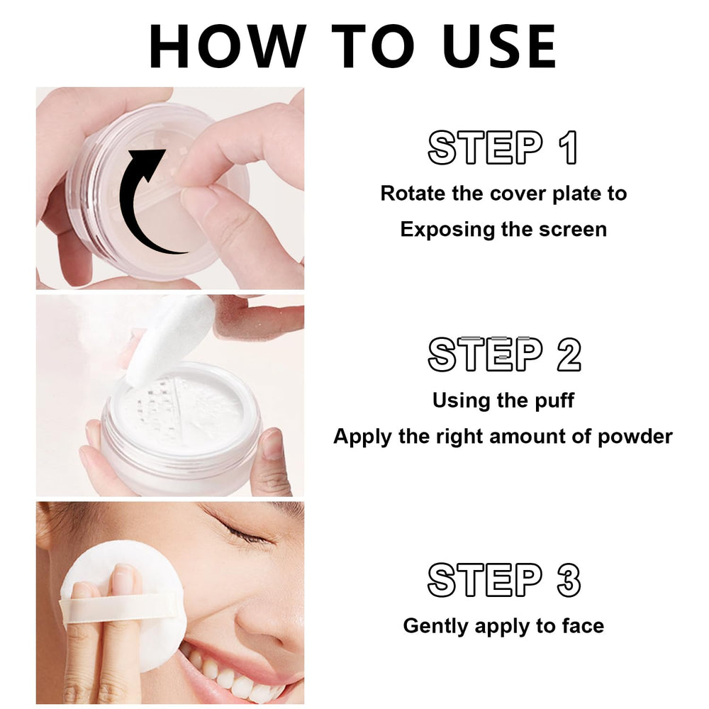 GADMLURY setting powder compact seals makeup without heaviness.