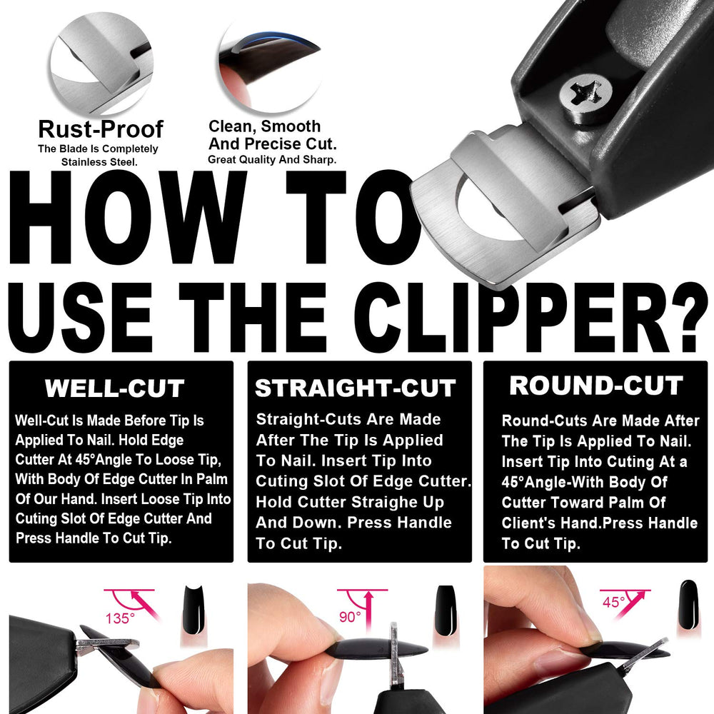 GA&EN acrylic nail cutter with durable steel spring for long-lasting performance.