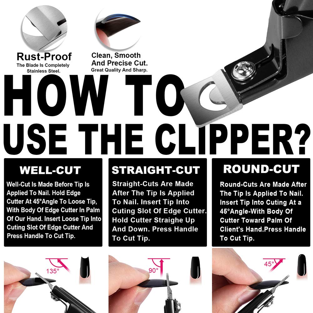GA&EN Black Premium Adjustable Nail Clipper ergonomic handle for comfortable grip