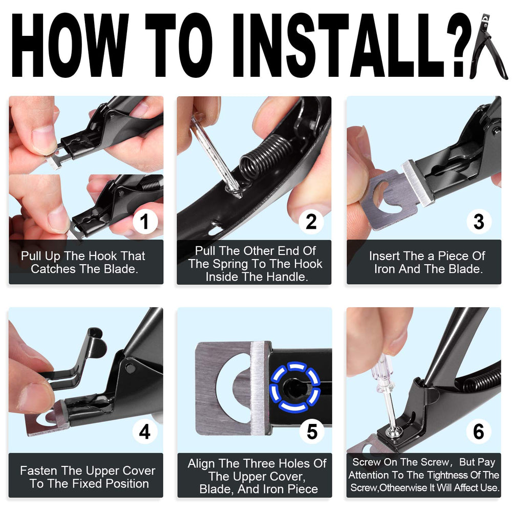 GA&EN Black Premium Adjustable Nail Clipper sharp blade for easy clipping
