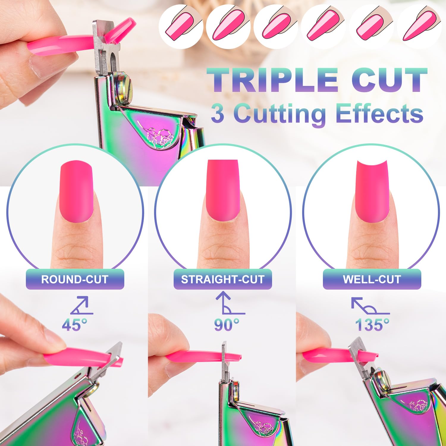 GA&EN Chameleon nail clippers with safe-edge design for precise trimming.