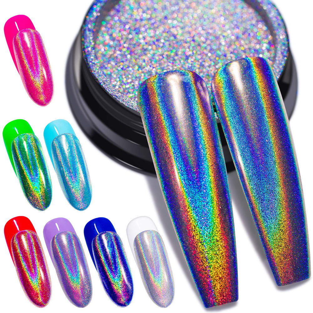 GA&EN holographic nail powder delivers a rainbow finish for eye-catching manicures