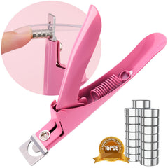GA&EN light pink nail clipper with magnets and sizers for precise acrylic tips
