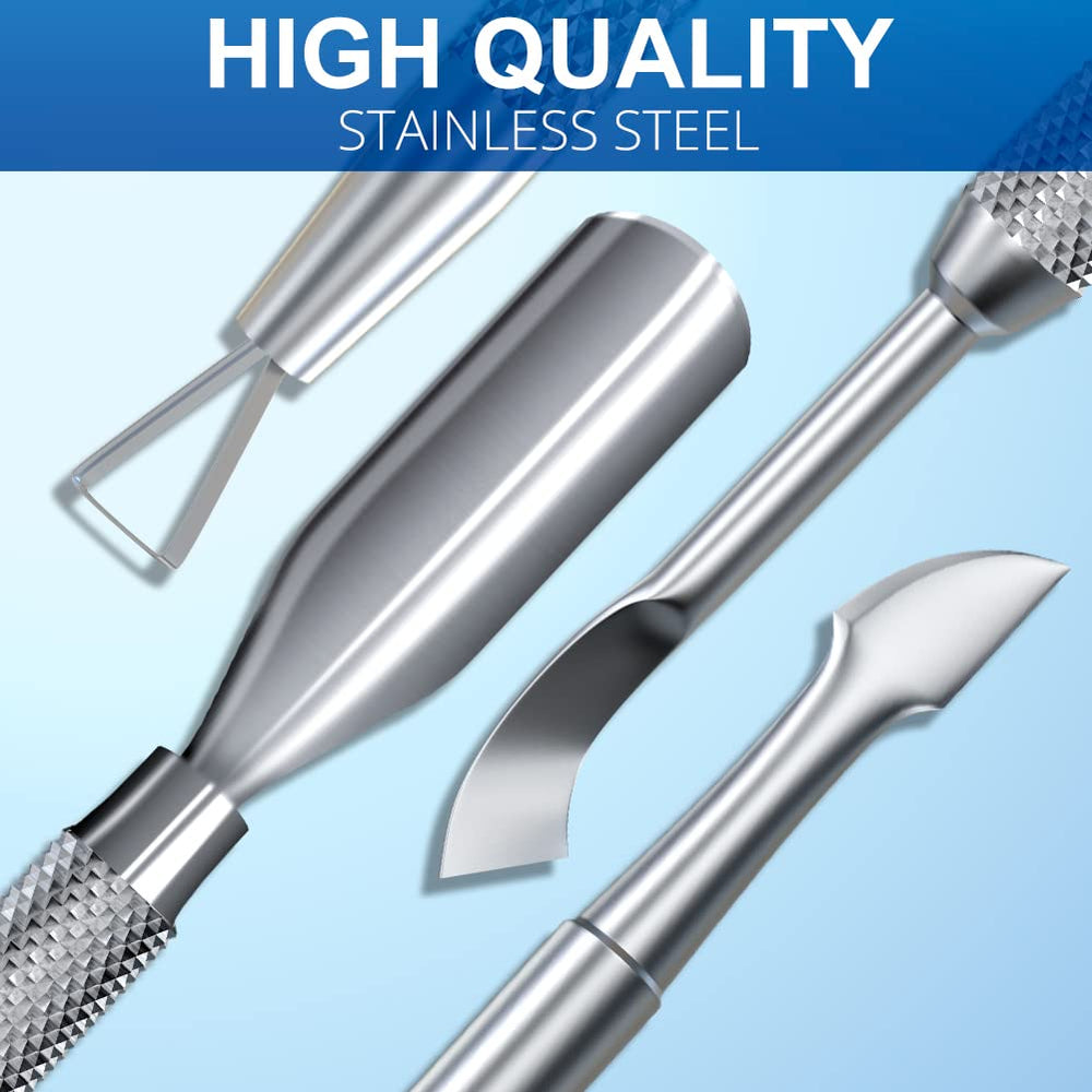 GA&EN stainless steel nail care kit is durable and easy to sterilize
