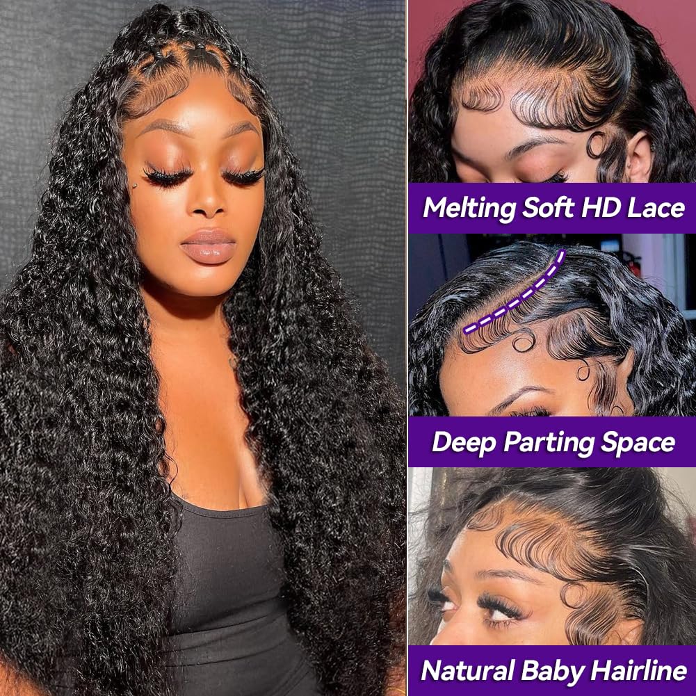Gaishi 13x6 lace front close-up showing baby hairs for a seamless look