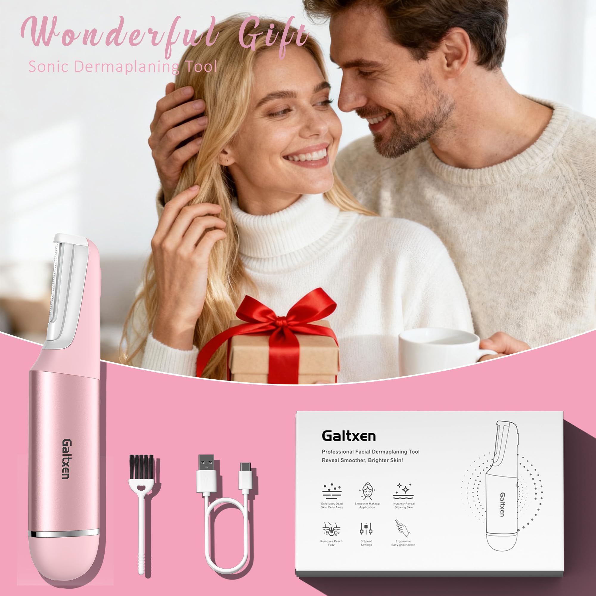 Galtxen Dermaplane Razor blades pack highlighting replaceable blades