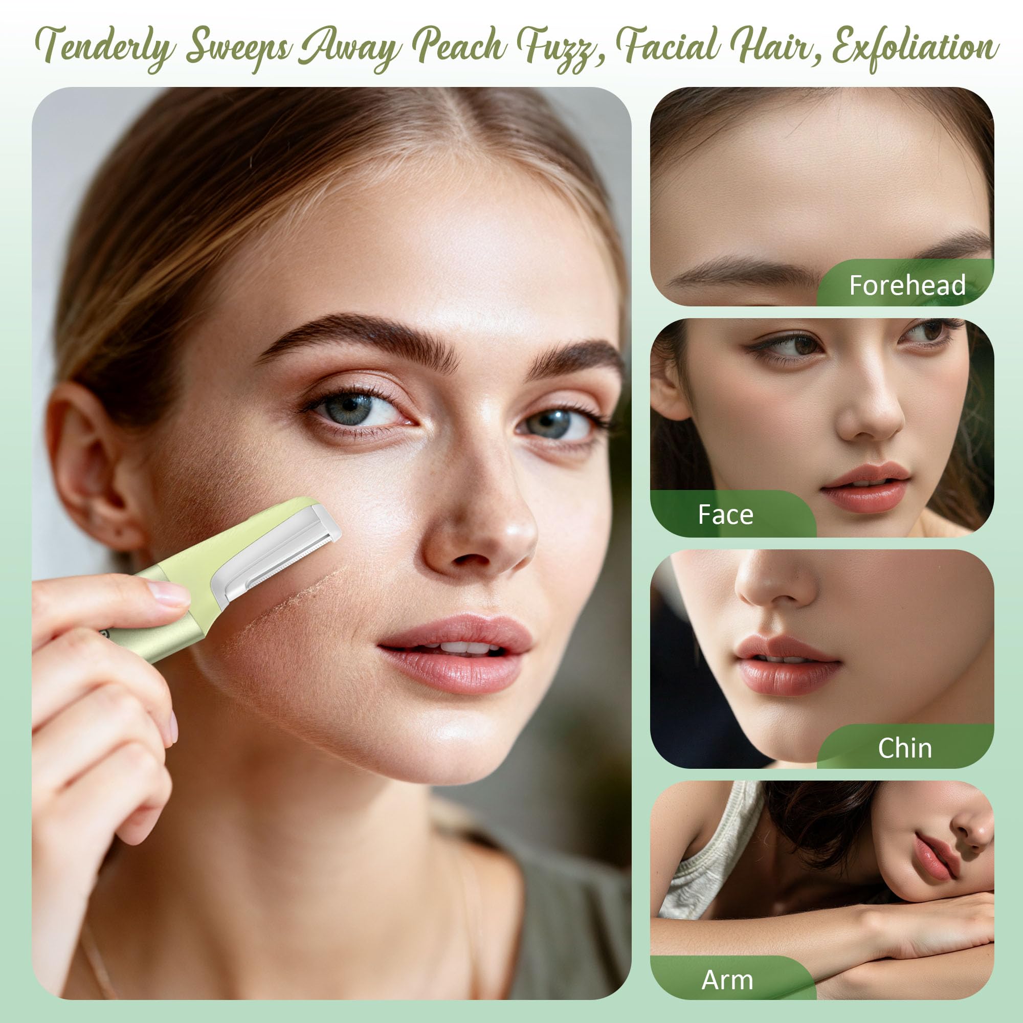 Galtxen Sonic Dermaplane with LED light enhances precision during use.
