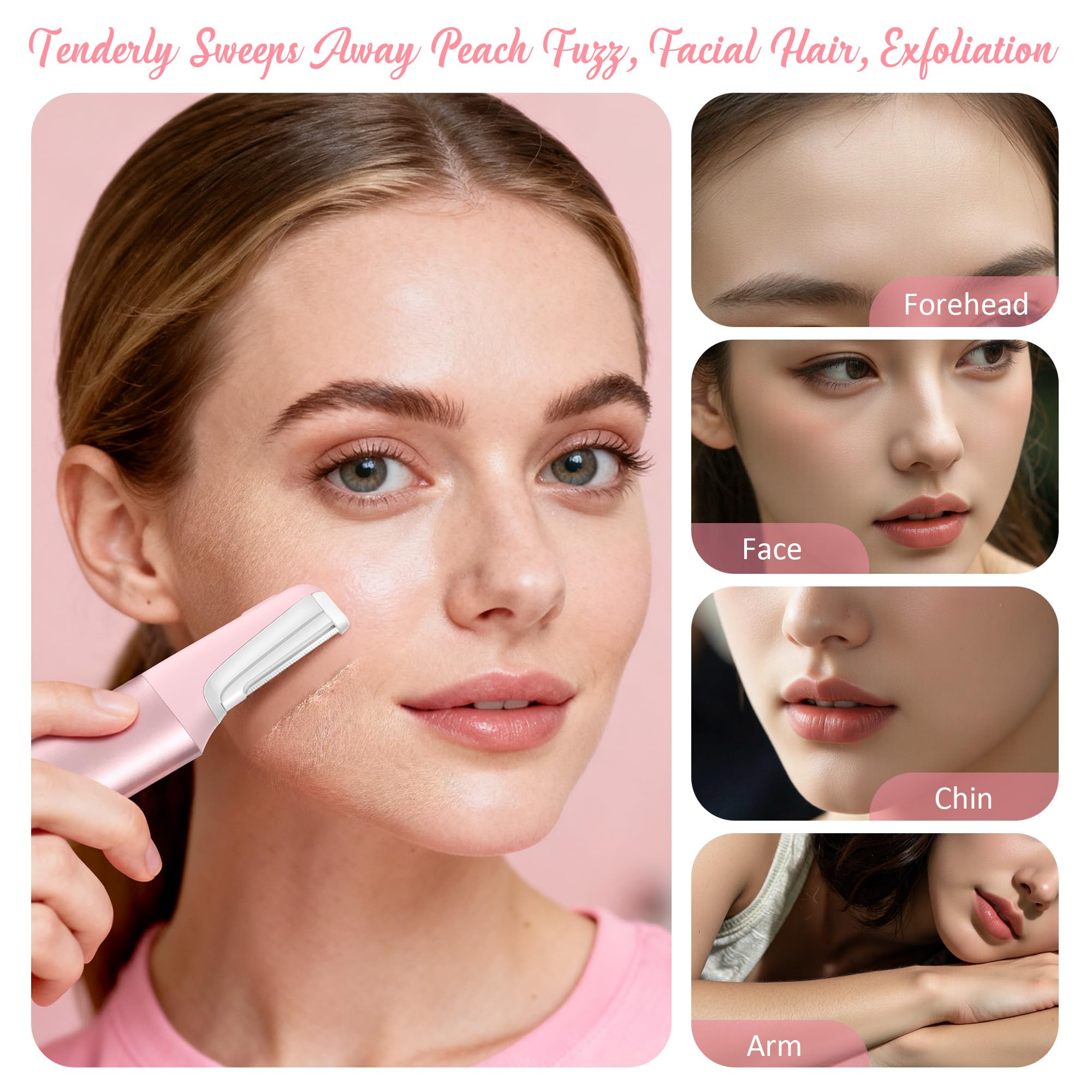 Galtxen Sonic Dermaplane Razor eyebrow close-up for precise shaping