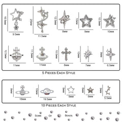 Ganepwns rhinestone nail gems silver for extra sparkle