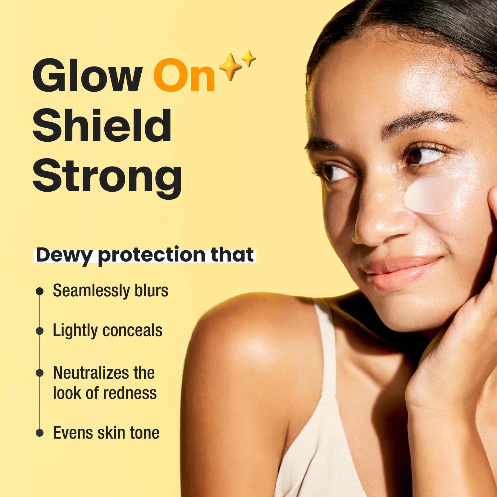 GANGNAM GLOW Day Shield applied on skin demonstrating quick absorption without greasiness.
