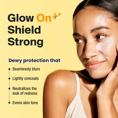 GANGNAM GLOW Day Shield applied on skin demonstrating quick absorption without greasiness.