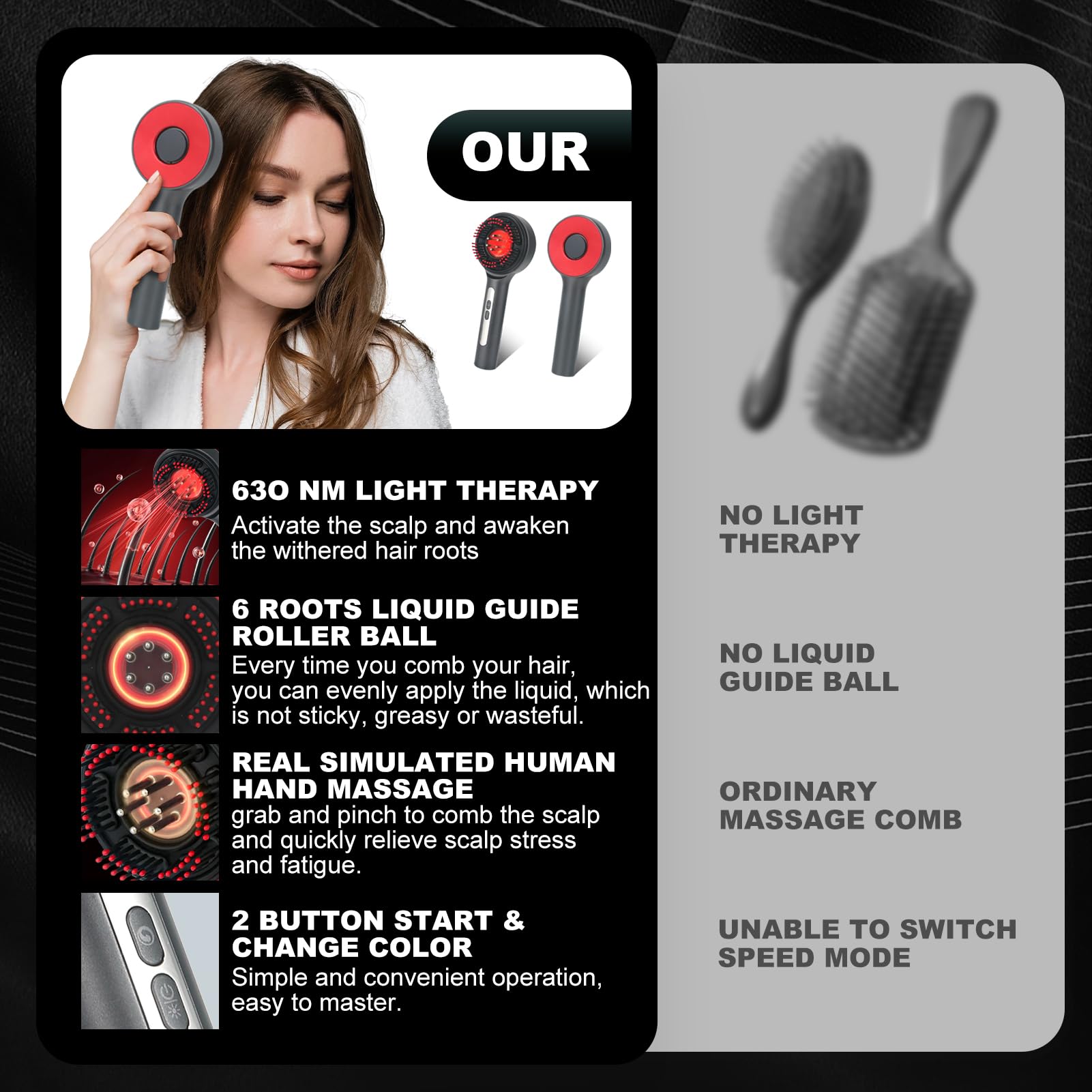 GANOEL USB-rechargeable massager offers convenient charging at home, work, or on the go.
