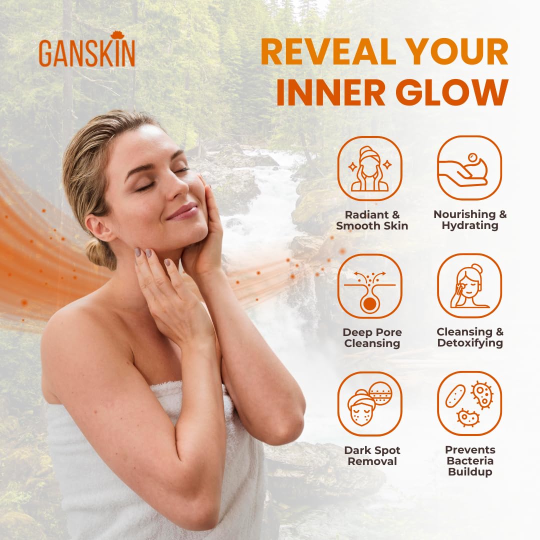 Ganskin Papaya Body Wash used on body areas for balanced, radiant skin.