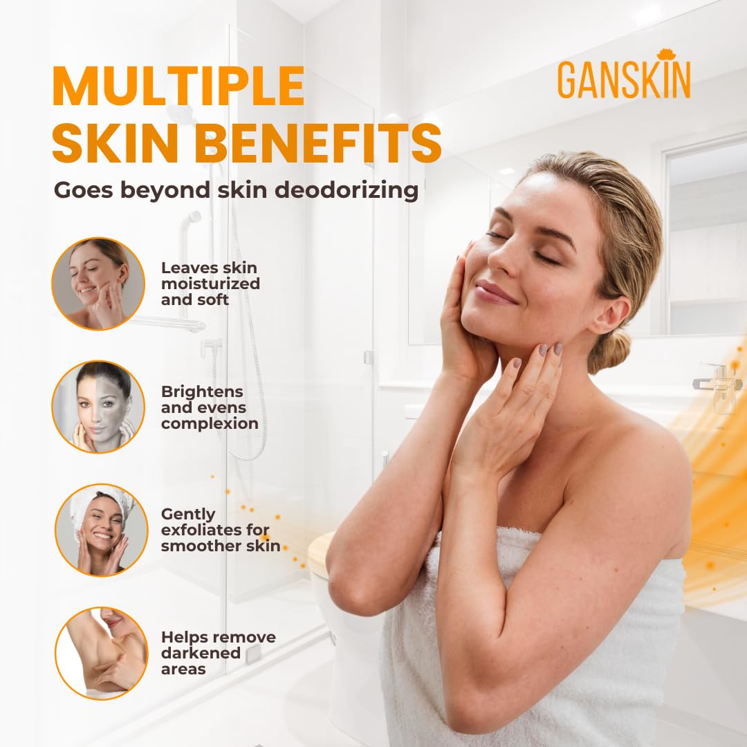 Ganskin Persimmon Body Wash hydrates skin for a soft, soothed feel after use.