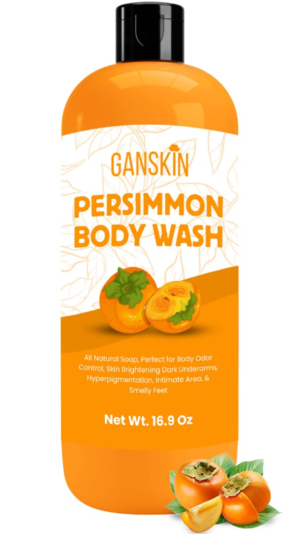 Ganskin Persimmon Body Wash odor control cleanses underarms for lasting freshness.