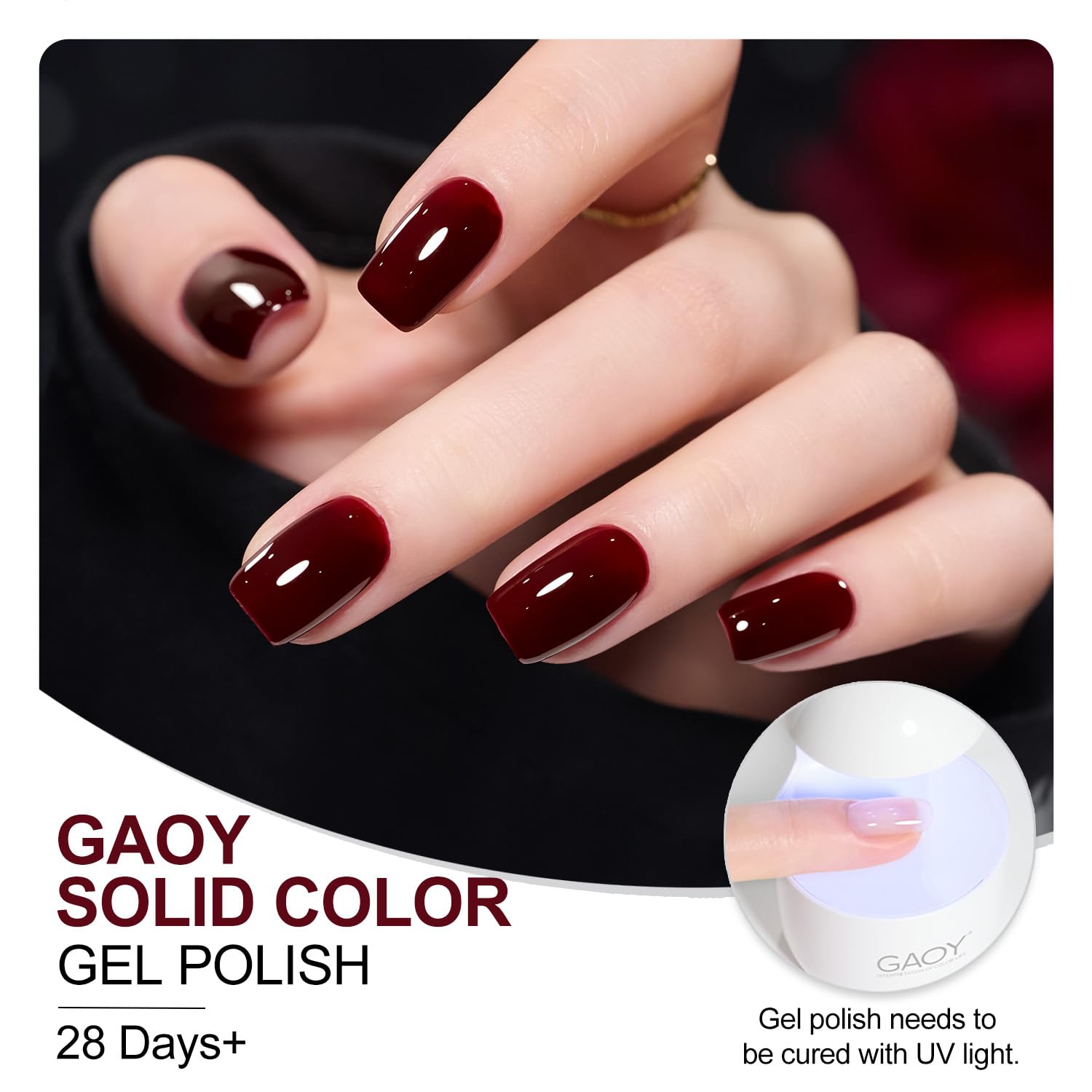 GAOY 16ml bottle packaging for convenient home nail artistry.