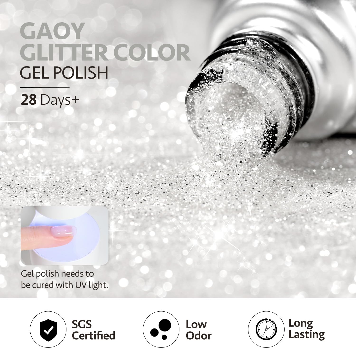 GAOY 16ml Gel Nail Polish Bottle for home use