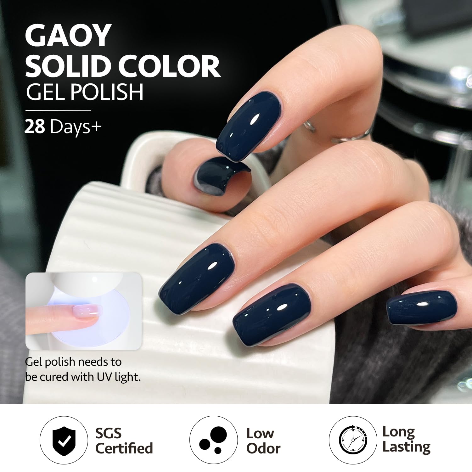 GAOY 16ml gel polish packaging emphasizes generous bottle size.