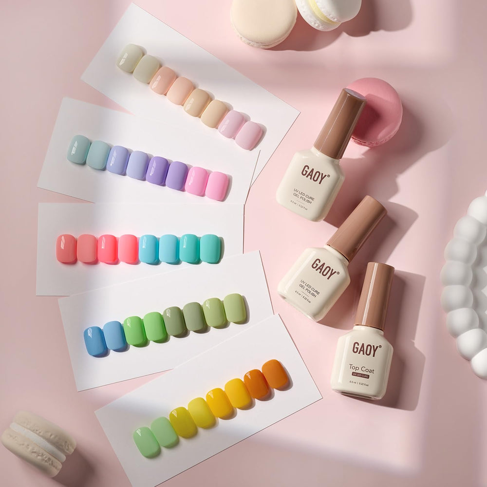 GAOY 20-color gel polish set for vibrant pastel manicure options