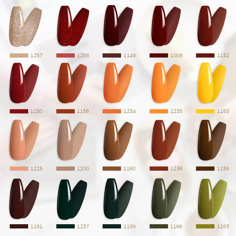 GAOY gel nail polish bottles in a color assortment.