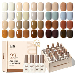 GAOY gel nail polish kit with white colors for at‑home manicure