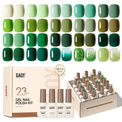 GAOY 23-pcs gel polish kit colors for at-home nail art and seasonal looks.