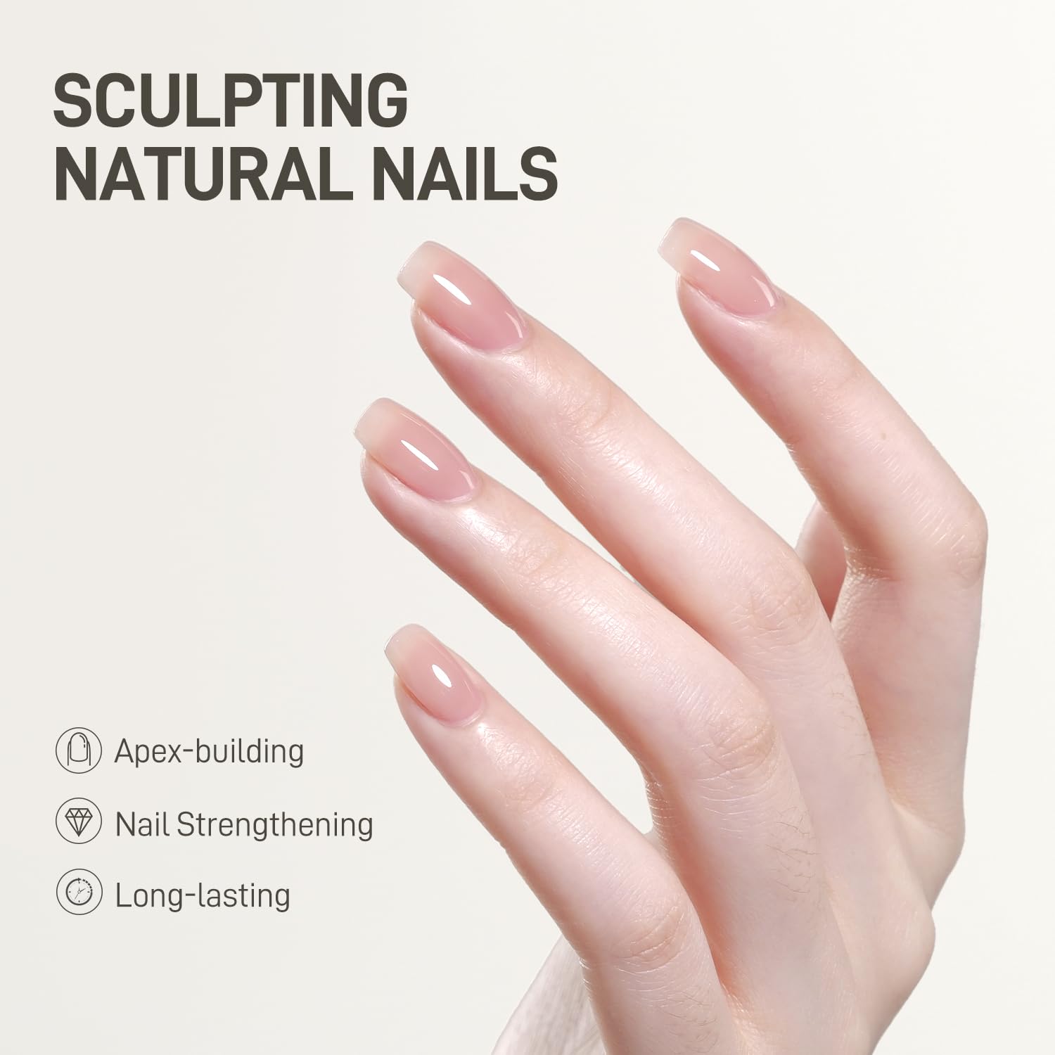 GAOY 3-piece gel nail set on display for DIY manicures