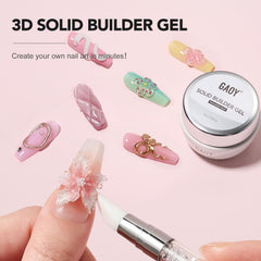 GAOY 3D sculpting gel bottle shows bold, customizable nail art shapes