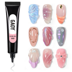 GAOY 3D Nail Gel clear 15g bottle for precise sculpting at home