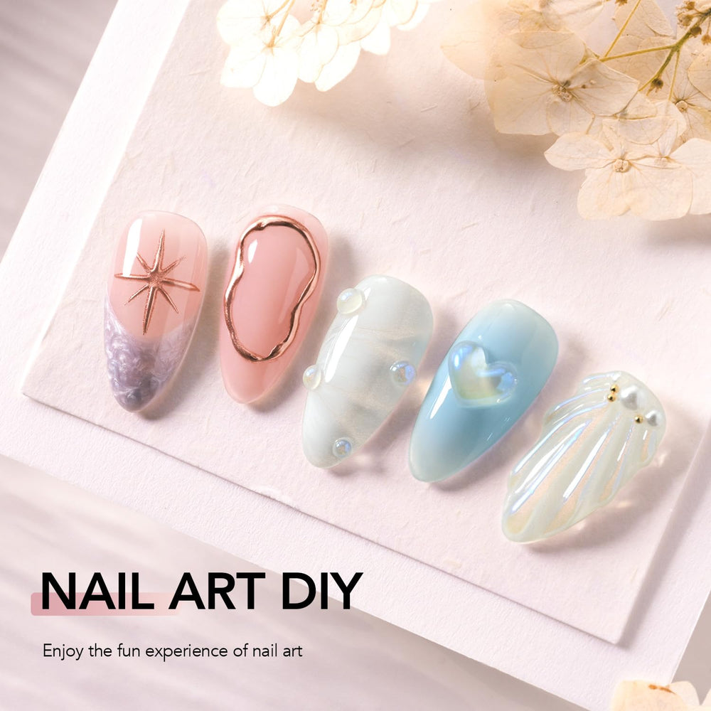 GAOY 3D Nail Gel used as rhinestone glue for gem placement on nails
