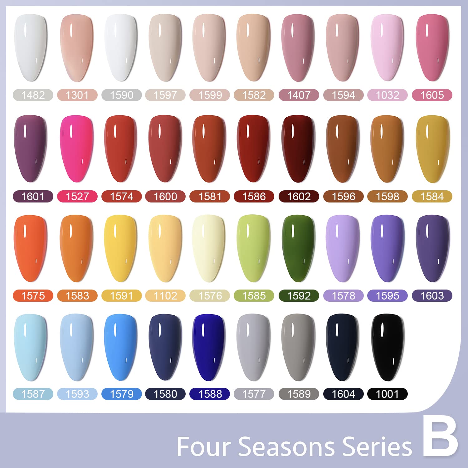 GAOY 6.5 ml polish bottles on display for convenient at-home manicures.