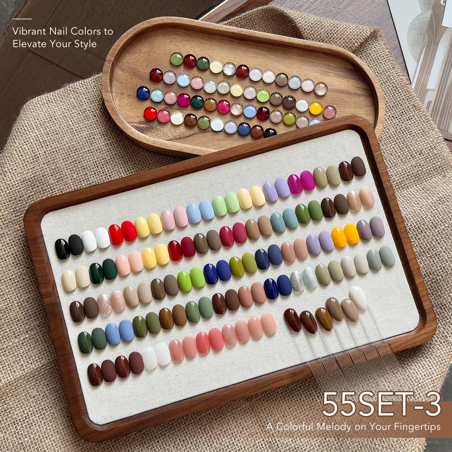 GAOY 55-color all-season palette swatches showing diverse shade options for any season