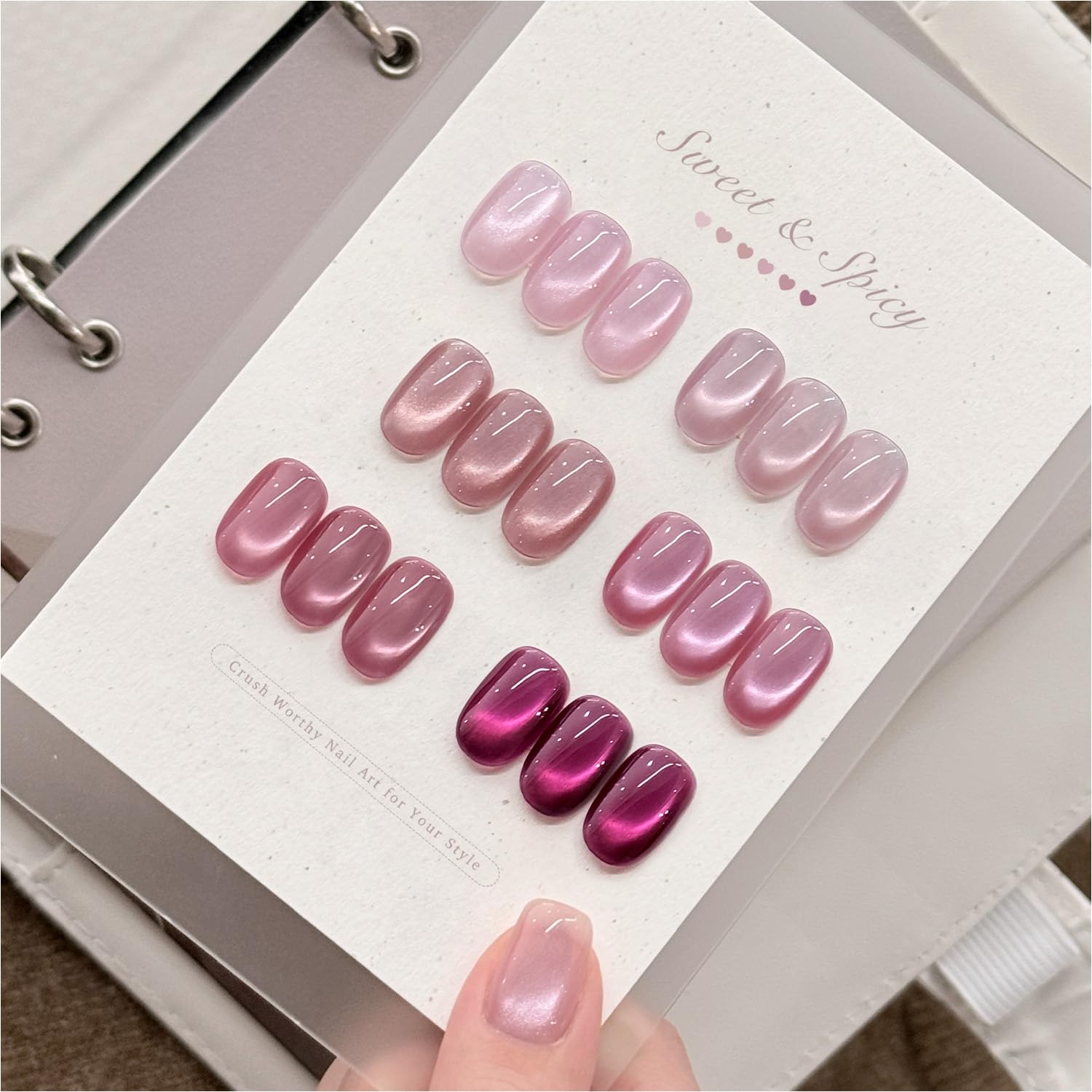 GAOY Six-color gel polish set with magnet in one kit.