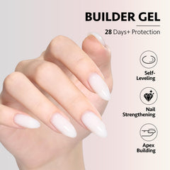 GAOY nude jelly builder gel for translucent, chic nails with soft coverage.
