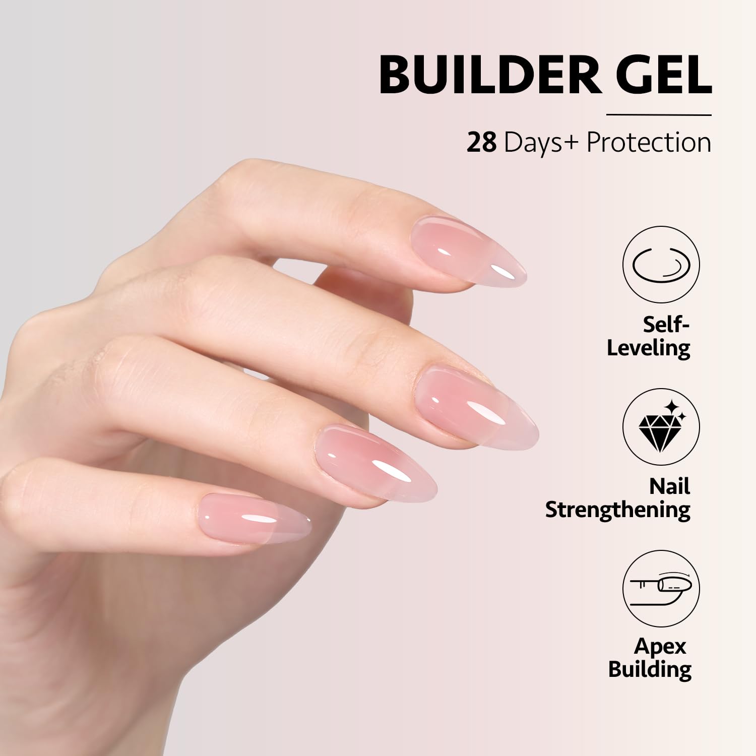 GAOY six-color gel swatches showing creamy, sheer options