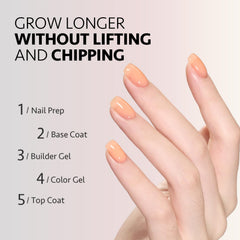 GAOY vivid nude builder gel for a polished, salon-style finish at home.
