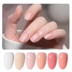 GAOY 6-color rubber base gel bottle set for easy at-home manicure