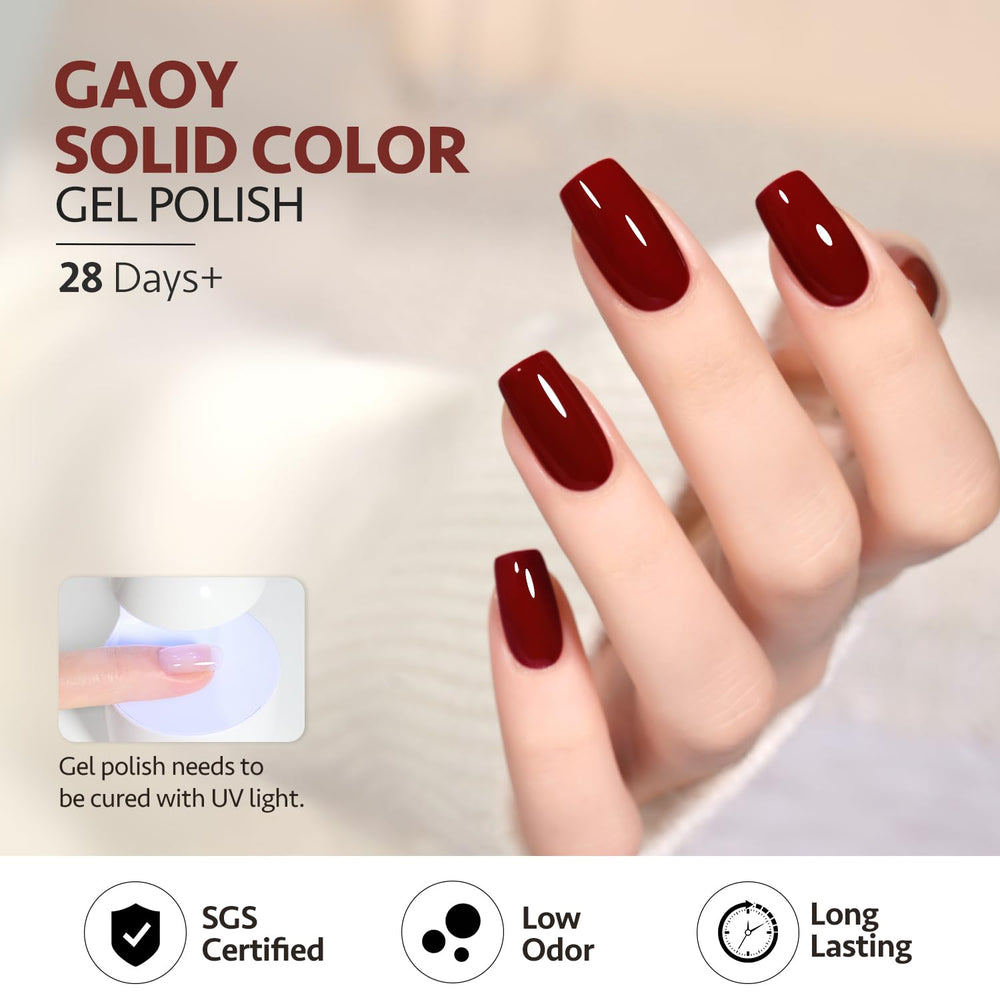 GAOY at-home manicure setup with 16ml bottle ready for use.