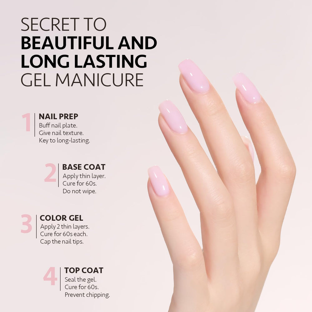 GAOY Baby Pink Gel Nail Polish packaging shows the 16ml bottle ready for travel.